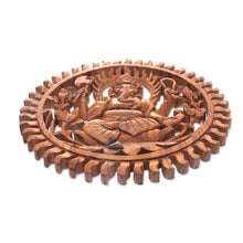 Load image into Gallery viewer, Balinese Artisan Carved Ganesha Wood Relief Panel - Ganesha Aura | NOVICA