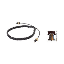 Load image into Gallery viewer, Braided Black Leather Mens Bracelet - Single Black Braid | NOVICA