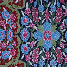 Load image into Gallery viewer, Handcrafted Floral Geometric 3 by 5 Ft Chain Stitch Rug - Kashmir Festival | NOVICA