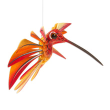 Load image into Gallery viewer, Multi Color Hummingbird Alebrije Sculpture Crafted by Hand - Colorful Hummingbird | NOVICA
