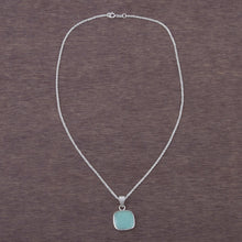 Load image into Gallery viewer, Handcrafted Andean Sterling Silver Necklace with Opal - Window | NOVICA