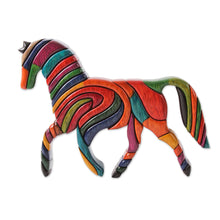Load image into Gallery viewer, Colorful Artisan Crafted Peruvian Horse Sculpture - Rainbow Horse | NOVICA