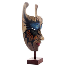 Load image into Gallery viewer, Butterfly Theme Balinese Hibiscus Wood Mask - Queen of the Butterflies | NOVICA