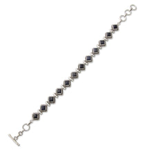 Load image into Gallery viewer, India Lapis Lazuli and Sterling Silver Tennis Bracelet - Deep Blue Diamonds | NOVICA