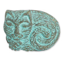 Load image into Gallery viewer, Sleepy Cat Wall Adornment Handmade Recycled Paper Sculpture - Cat Nap | NOVICA