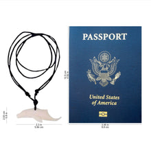 Load image into Gallery viewer, Carved Whale Cow Bone Pendant on Black Cotton Necklace - Handsome Whale | NOVICA