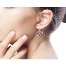 Load image into Gallery viewer, Amethyst Flower Earrings Handcrafted of 925 Sterling Silver - Lilac Blossom | NOVICA