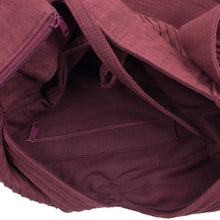 Load image into Gallery viewer, Unique Cotton Pintuck Style Shoulder Bag in Wine Red - Surreal Wine | NOVICA