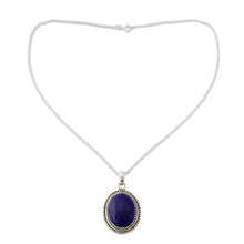 Load image into Gallery viewer, Lapis Lazuli Pendant on Artisan Crafted 925 Silver Necklace - True Clarity | NOVICA