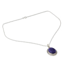 Load image into Gallery viewer, Lapis Lazuli Pendant on Artisan Crafted 925 Silver Necklace - True Clarity | NOVICA