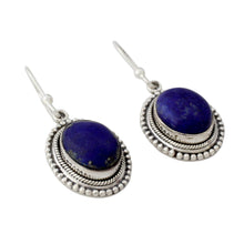 Load image into Gallery viewer, Lapis Lazuli on Artisan Crafted 925 Silver Hook Earrings - True Clarity | NOVICA