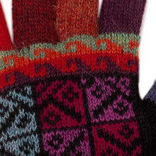 Load image into Gallery viewer, Artisan Crafted 100% Alpaca Colorful Gloves from Peru - Bright Tradition | NOVICA