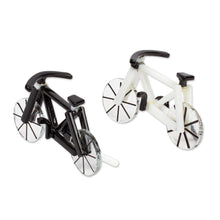 Load image into Gallery viewer, Set of Two 3-inch Art Glass Bicycle Miniatures from Mexico - Vintage Bicycles | NOVICA