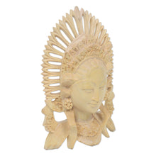 Load image into Gallery viewer, Balinese Janger Dancer Mask in Crocodile Wood - Balinese Janger Dancer | NOVICA