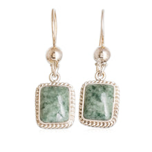 Load image into Gallery viewer, Guatemalan Green Jade Artisan Crafted Earrings - Life Divine | NOVICA