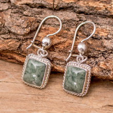 Load image into Gallery viewer, Guatemalan Green Jade Artisan Crafted Earrings - Life Divine | NOVICA