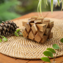 Load image into Gallery viewer, Artisan Crafted Recycled Teak Wood Puzzle from Bali - Bizarre | NOVICA