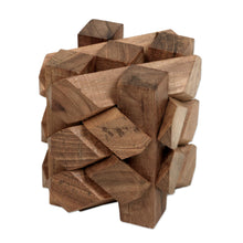 Load image into Gallery viewer, Artisan Crafted Recycled Teak Wood Puzzle from Bali - Bizarre | NOVICA
