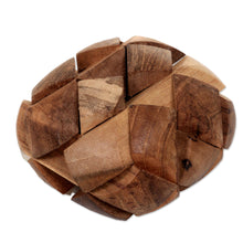 Load image into Gallery viewer, Fair Trade Recycled Teak Wood Puzzle from Java - Open Me Up | NOVICA