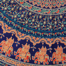 Load image into Gallery viewer, Navy Blue Mandala Cotton Printed Bohemian Style Wall Hanging - Majestic Mandala | NOVICA