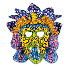 Load image into Gallery viewer, Handcrafted Signed Papier Mache Mexican Plumed Serpent Mask - Kukulkan in Colors | NOVICA