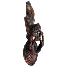 Load image into Gallery viewer, Copper Plated Brass Door Knocker Bird Shape from India - Avian Melody | NOVICA