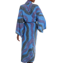 Load image into Gallery viewer, Women's Blue 100% Rayon Robe from Indonesia - Ocean Reef | NOVICA