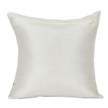 Load image into Gallery viewer, 100% Polyester Indian Leaf Embroidery Pillow Covers (Pair) - Garden Comfort | NOVICA