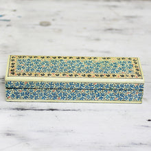 Load image into Gallery viewer, Oil Painted Willow Jewelry Box With Chinar Leaf Motifs - Chinar Charm | NOVICA