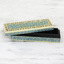 Load image into Gallery viewer, Oil Painted Willow Jewelry Box With Chinar Leaf Motifs - Chinar Charm | NOVICA