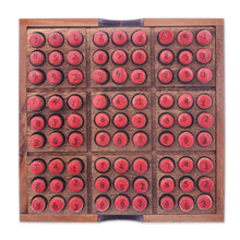 Load image into Gallery viewer, Hand Made Wood Sudoku Puzzle Game from Thailand - Sudoku | NOVICA