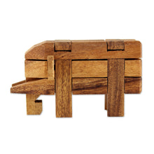 Load image into Gallery viewer, Rain Tree Wood Elephant Puzzle from Thailand - Elephant Puzzle | NOVICA