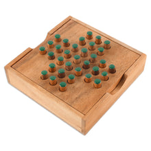 Load image into Gallery viewer, Hand Made Wood Peg Game Teal from Thailand - Elimination | NOVICA