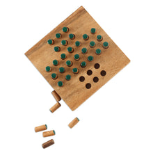 Load image into Gallery viewer, Hand Made Wood Peg Game Teal from Thailand - Elimination | NOVICA