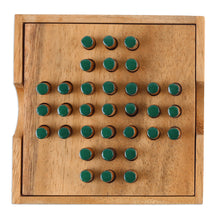 Load image into Gallery viewer, Hand Made Wood Peg Game Teal from Thailand - Elimination | NOVICA