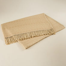 Load image into Gallery viewer, Alpaca Acrylic Blend Throw Blanket in Sand from Peru - Sandy Passion | NOVICA