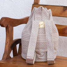 Load image into Gallery viewer, Striped Drawstring Cotton Backpack Handcrafted in Mexico - Day Trip Dream | NOVICA