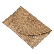 Load image into Gallery viewer, Handmade Brown Palm Leaf Clutch Handbag from Indonesia - Tropical Touch | NOVICA