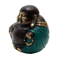 Load image into Gallery viewer, Bronze Sculpture of Sitting Buddha from Indonesia - Welcoming Buddha | NOVICA