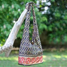 Load image into Gallery viewer, Handmade Thai Red and Black Cotton Shoulder Bag - Dramatic Thai | NOVICA