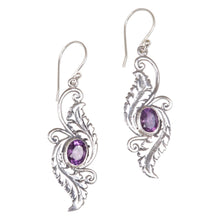 Load image into Gallery viewer, Amethyst Sterling Silver Dangle Earrings from Indonesia - Morning Garden | NOVICA