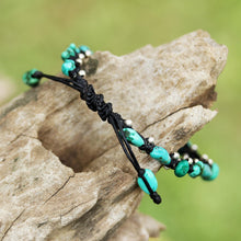 Load image into Gallery viewer, Thai Jewelry Braided Bracelet Turquoise Color 925 Silver - Turquoise Bohemian | NOVICA