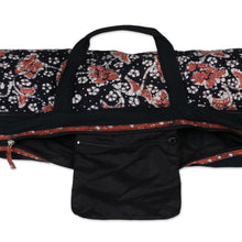 Load image into Gallery viewer, Handcrafted Javanese Cotton Batik Yoga Mat Bag - Stars and Roses | NOVICA