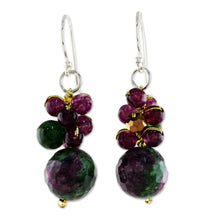 Load image into Gallery viewer, Quartz Beaded Earrings with Sterling Silver Hooks - Luscious Fruit | NOVICA