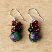Load image into Gallery viewer, Quartz Beaded Earrings with Sterling Silver Hooks - Luscious Fruit | NOVICA