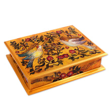 Load image into Gallery viewer, Hummingbird Reverse Painted Glass Decorative Box from Peru - Freedom Hummingbirds | NOVICA