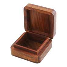 Load image into Gallery viewer, Hand Carved Mango Wood Decorative Box from India - Magnificent Sun | NOVICA