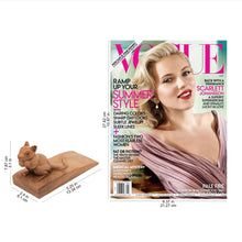 Load image into Gallery viewer, Hand Carved Suar Wood Mouse Door Stopper in Brown from Bali - Charming Mouse in Brown | NOVICA