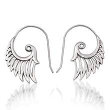 Load image into Gallery viewer, Indonesian Handmade Sterling Silver Wing Drop Earrings - Winged Beauty | NOVICA