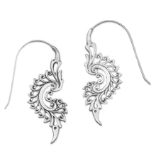Load image into Gallery viewer, Indonesian Handmade Sterling Silver Tribal Drop Earrings - Tribal Allure | NOVICA